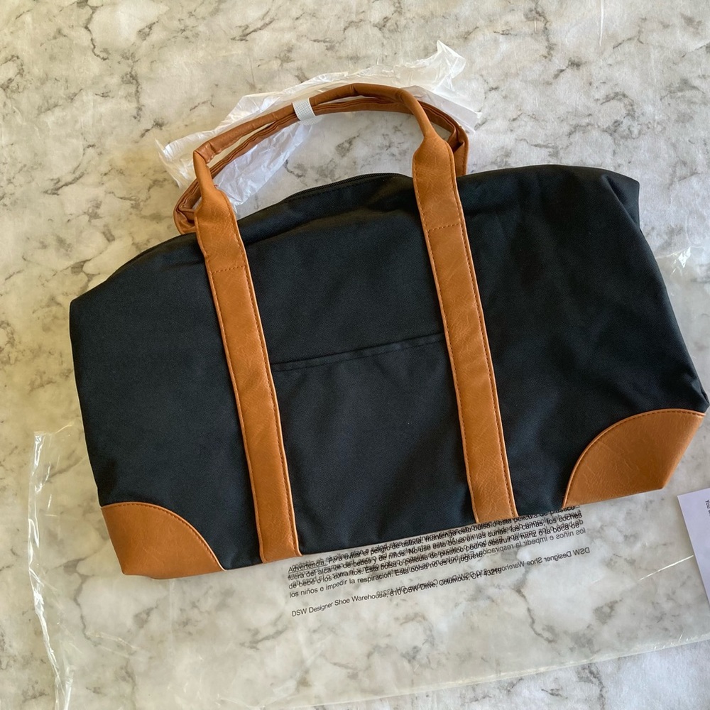 DSW new black and tan tote